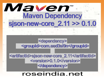 Maven dependency of sjson-new-core_2.11 version 0.1.0
