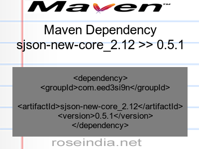 Maven dependency of sjson-new-core_2.12 version 0.5.1
