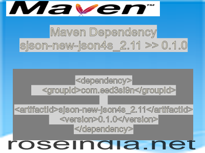 Maven dependency of sjson-new-json4s_2.11 version 0.1.0