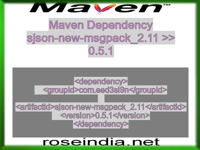 Maven dependency of sjson-new-msgpack_2.11 version 0.5.1