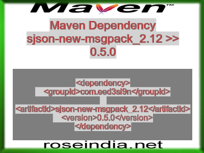 Maven dependency of sjson-new-msgpack_2.12 version 0.5.0