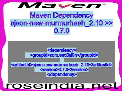 Maven dependency of sjson-new-murmurhash_2.10 version 0.7.0