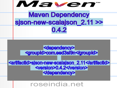 Maven dependency of sjson-new-scalajson_2.11 version 0.4.2