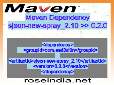 Maven dependency of sjson-new-spray_2.10 version 0.2.0