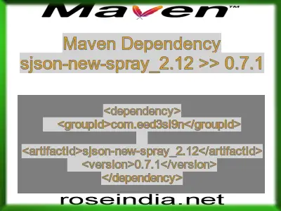 Maven dependency of sjson-new-spray_2.12 version 0.7.1