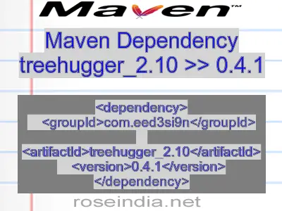 Maven dependency of treehugger_2.10 version 0.4.1