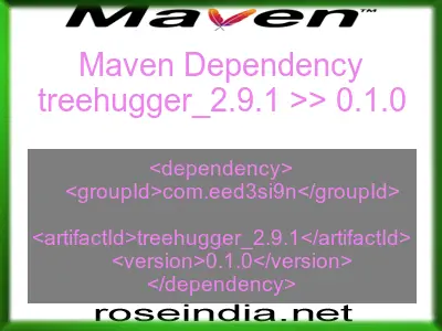 Maven dependency of treehugger_2.9.1 version 0.1.0