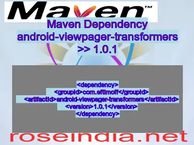 Maven dependency of android-viewpager-transformers version 1.0.1