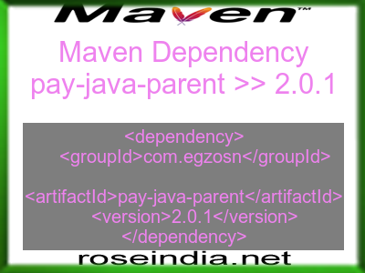 Maven dependency of pay-java-parent version 2.0.1