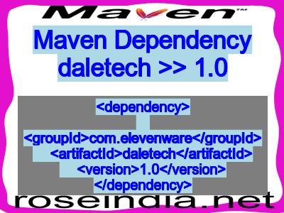 Maven dependency of daletech version 1.0