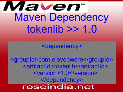 Maven dependency of tokenlib version 1.0