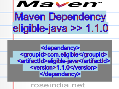 Maven dependency of eligible-java version 1.1.0
