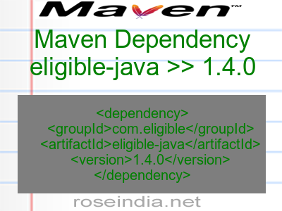 Maven dependency of eligible-java version 1.4.0