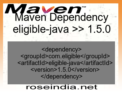 Maven dependency of eligible-java version 1.5.0