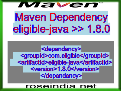 Maven dependency of eligible-java version 1.8.0