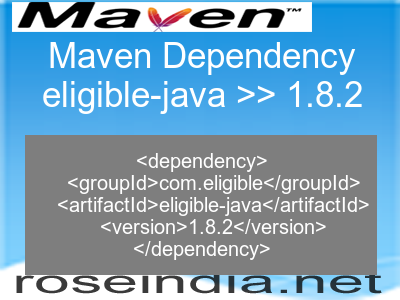 Maven dependency of eligible-java version 1.8.2
