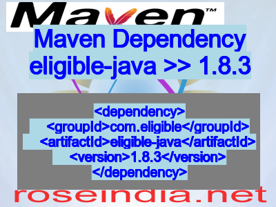 Maven dependency of eligible-java version 1.8.3