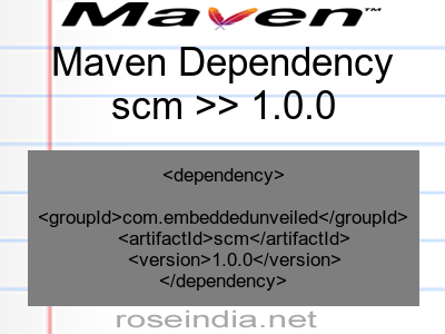 Maven dependency of scm version 1.0.0