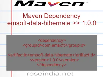 Maven dependency of emsoft-data-hibernate version 1.0.0