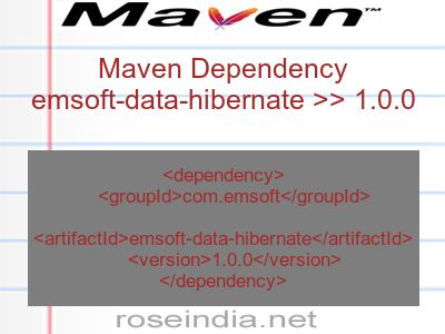 Maven dependency of emsoft-data-hibernate version 1.0.0