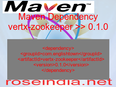 Maven dependency of vertx-zookeeper version 0.1.0