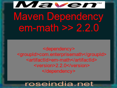 Maven dependency of em-math version 2.2.0