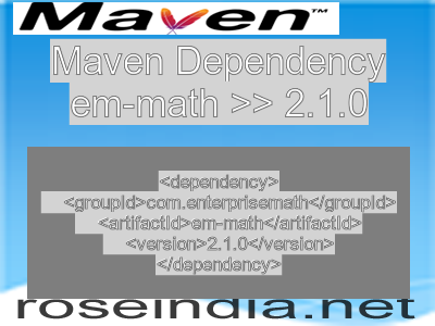 Maven dependency of em-math version 2.1.0