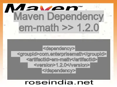 Maven dependency of em-math version 1.2.0