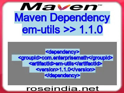 Maven dependency of em-utils version 1.1.0