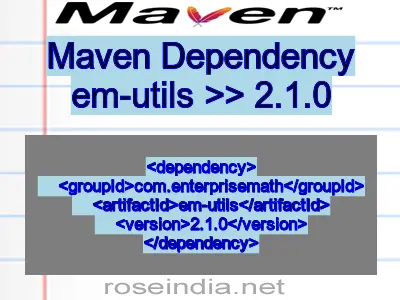 Maven dependency of em-utils version 2.1.0