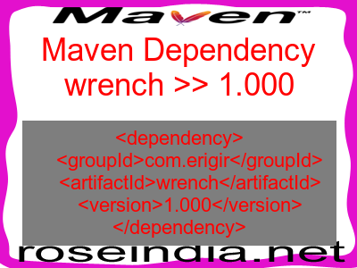 Maven dependency of wrench version 1.000