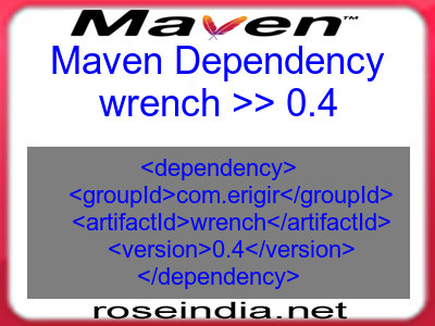 Maven dependency of wrench version 0.4