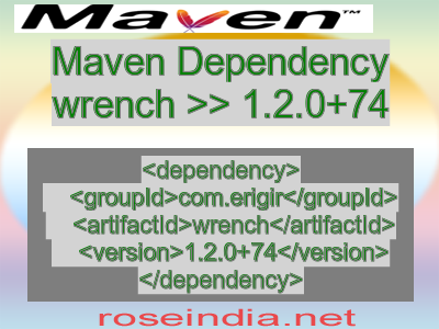 Maven dependency of wrench version 1.2.0+74
