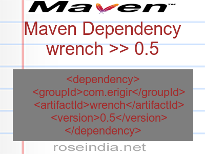 Maven dependency of wrench version 0.5