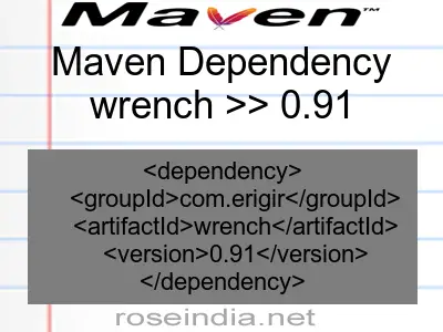 Maven dependency of wrench version 0.91