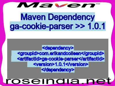 Maven dependency of ga-cookie-parser version 1.0.1