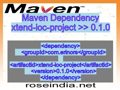 Maven dependency of xtend-ioc-project version 0.1.0