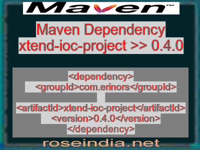 Maven dependency of xtend-ioc-project version 0.4.0