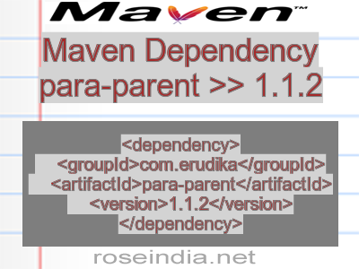 Maven dependency of para-parent version 1.1.2