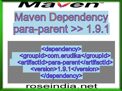 Maven dependency of para-parent version 1.9.1