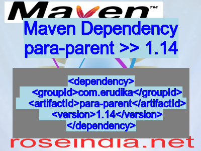 Maven dependency of para-parent version 1.14