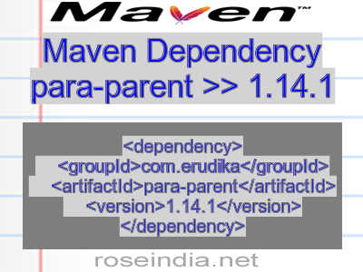 Maven dependency of para-parent version 1.14.1
