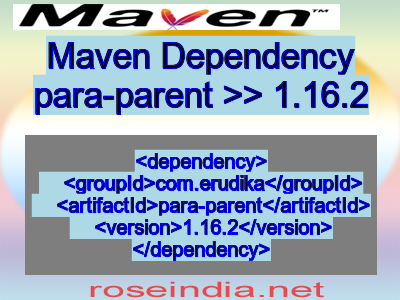 Maven dependency of para-parent version 1.16.2