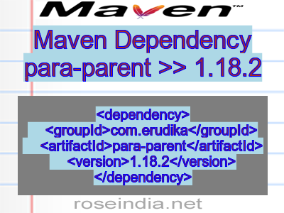 Maven dependency of para-parent version 1.18.2