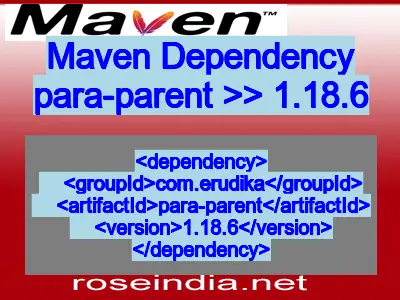 Maven dependency of para-parent version 1.18.6