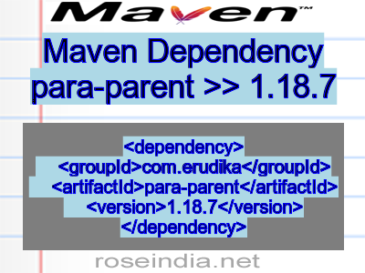 Maven dependency of para-parent version 1.18.7