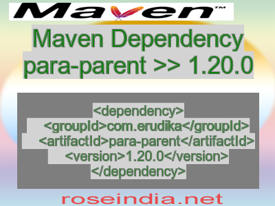 Maven dependency of para-parent version 1.20.0