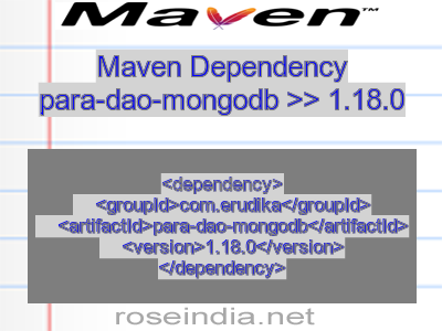 Maven dependency of para-dao-mongodb version 1.18.0