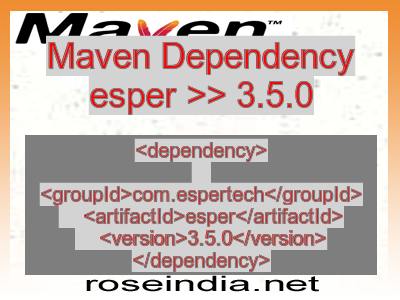 Maven dependency of esper version 3.5.0