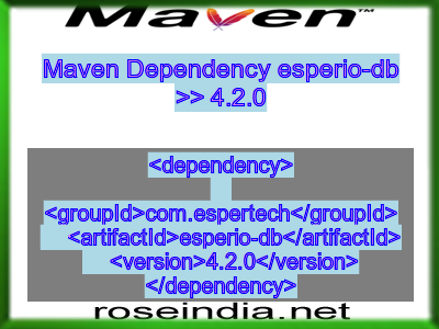 Maven dependency of esperio-db version 4.2.0